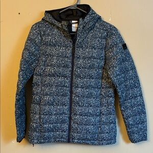 Lole Blue Patterned Puffer Jacket